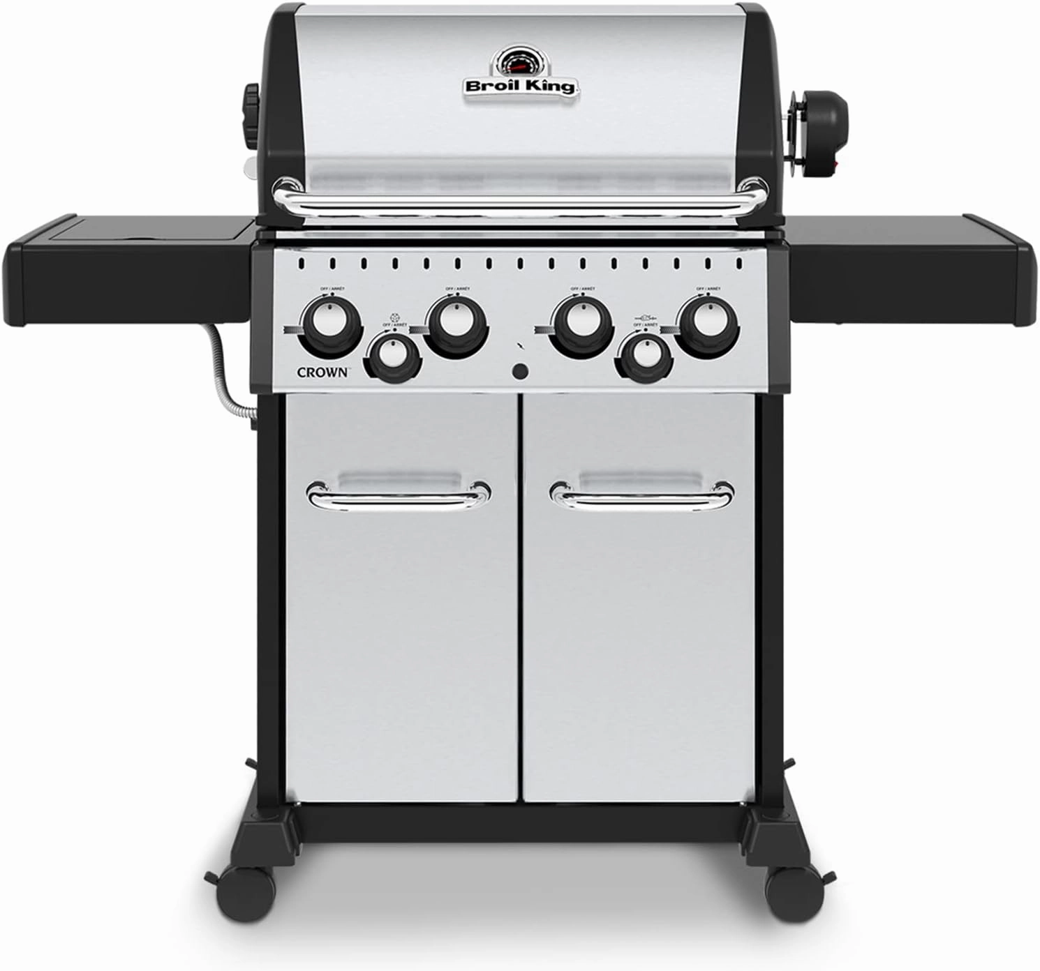 Broil King 865384 Crown S 490, Liquid Propane (LP), Stainless Steel, Black