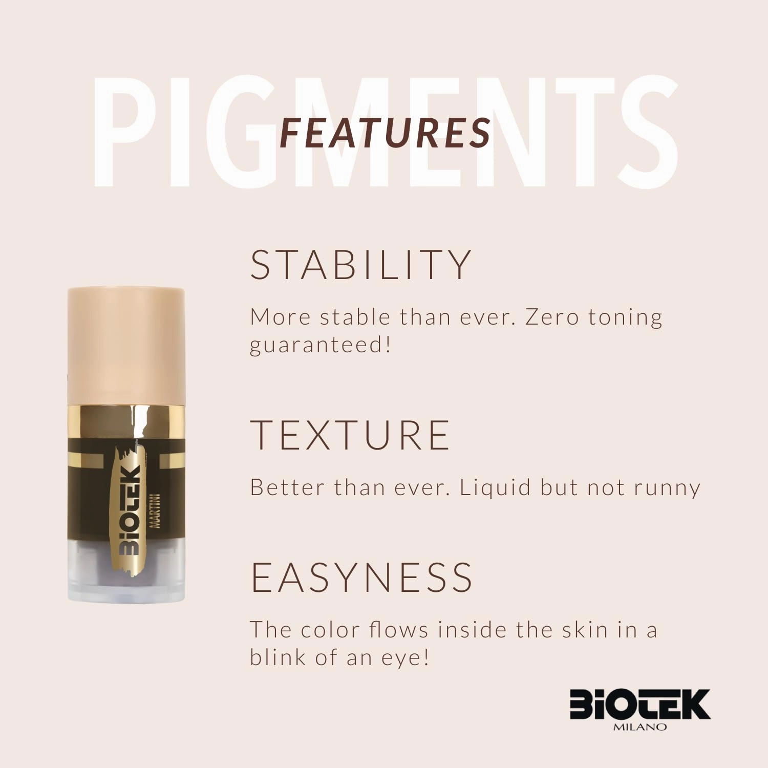 Brow pigments Inorganic Liquid - Made in Italy - Martini 0.24 Fl Oz (Pack of 1)