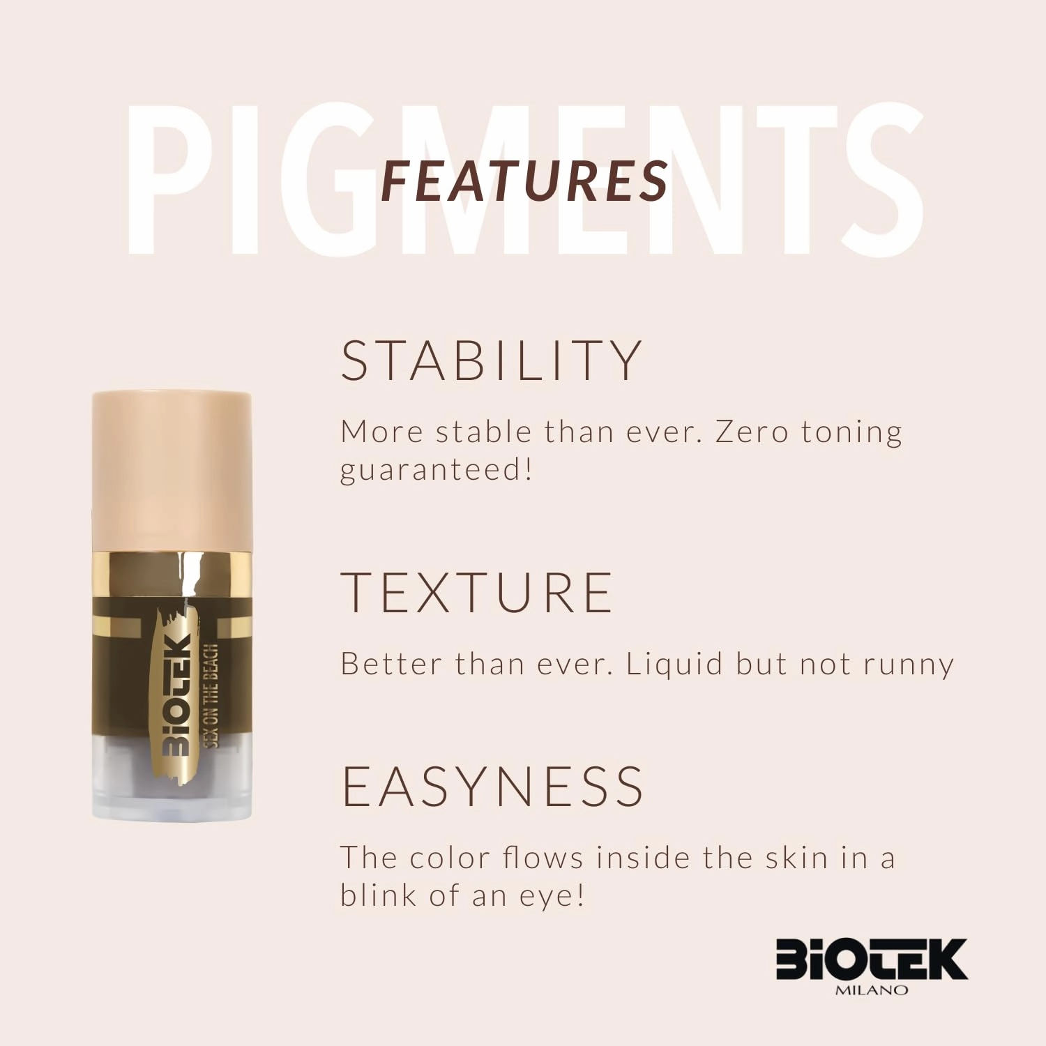 Brow pigments Inorganic Liquid - Made in Italy - Sex on the beach 0.24 Fl Oz (Pack of 1)