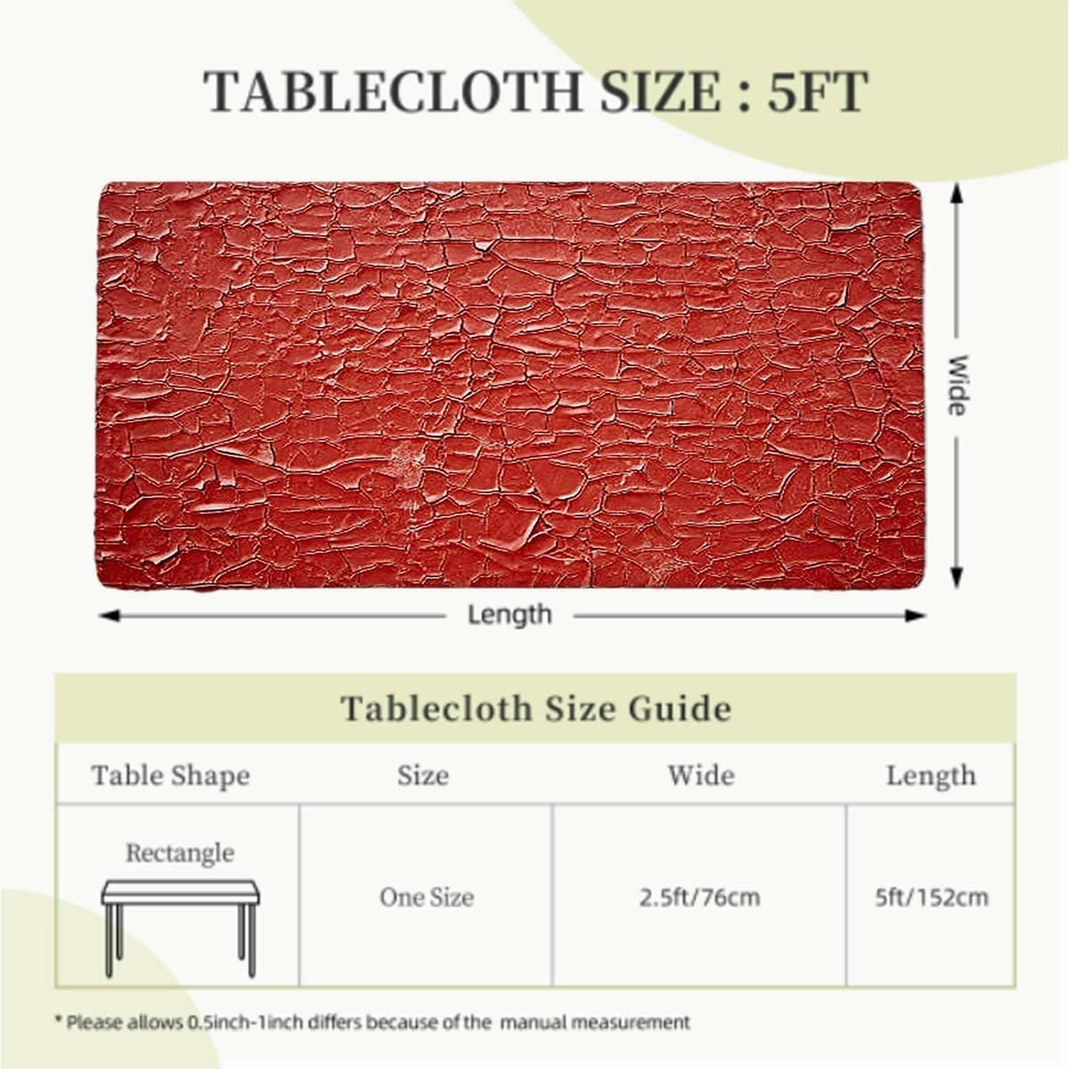 Brown Rectangle Elastic Fitted Tablecloth Crocodile Skin Designer Themed Art for Dining Tables,Buffet Parties and Camping Animal Print Fits up 5 Foot Tables