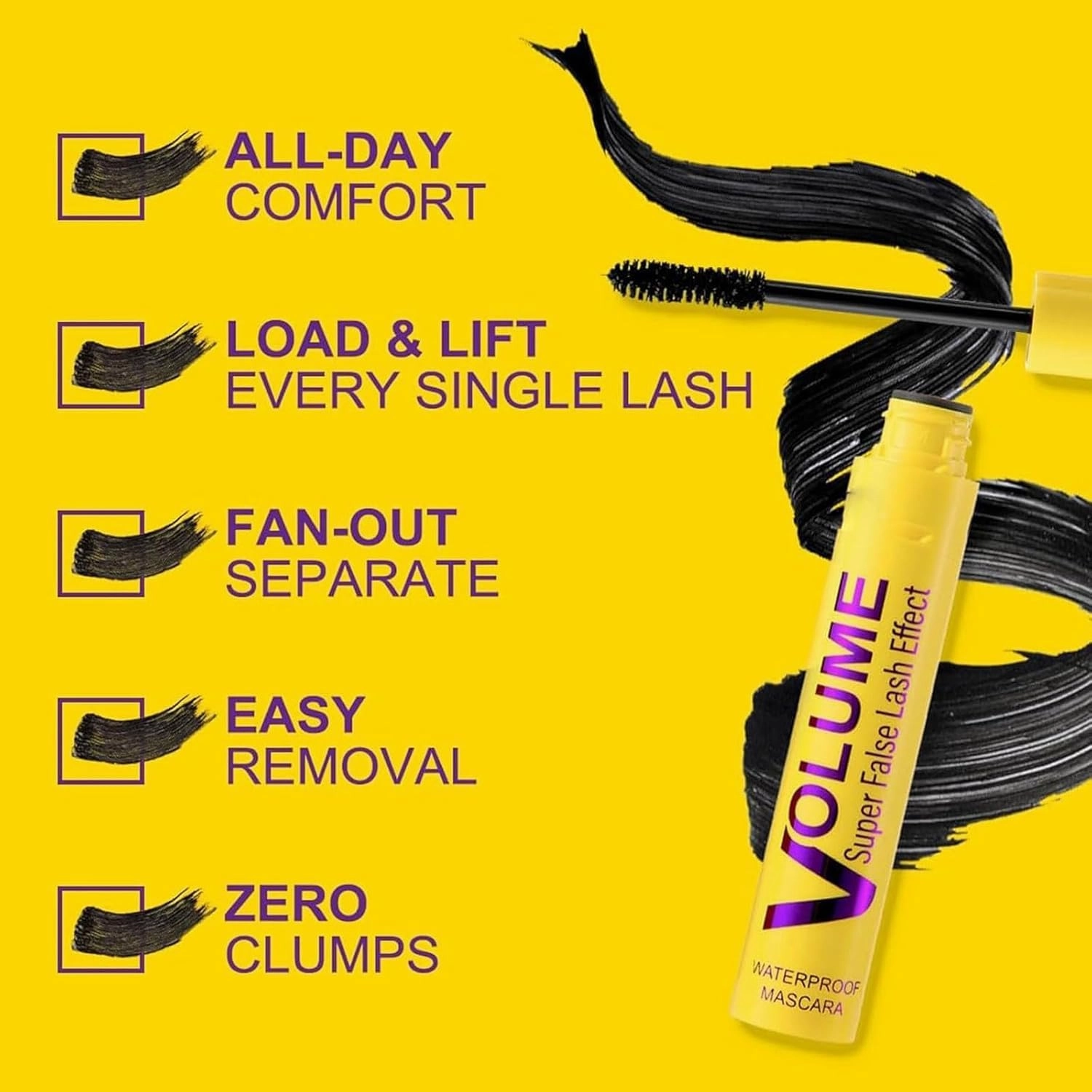 Bubble Mascara, Immediatie Bubble Mascara, Volume and Length Formula for Bold, Separated Lashes, Waterproof Long-Lasting, Can be Layered to Boost Curl (2pcs)