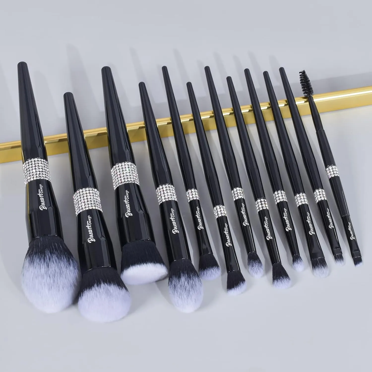 Bueart Design 16Pcs Premium Quality Labeled Pro Makeup Brushes Set with Foundations Powder Blush Concealer Blending Eyeshadow Contour Brush