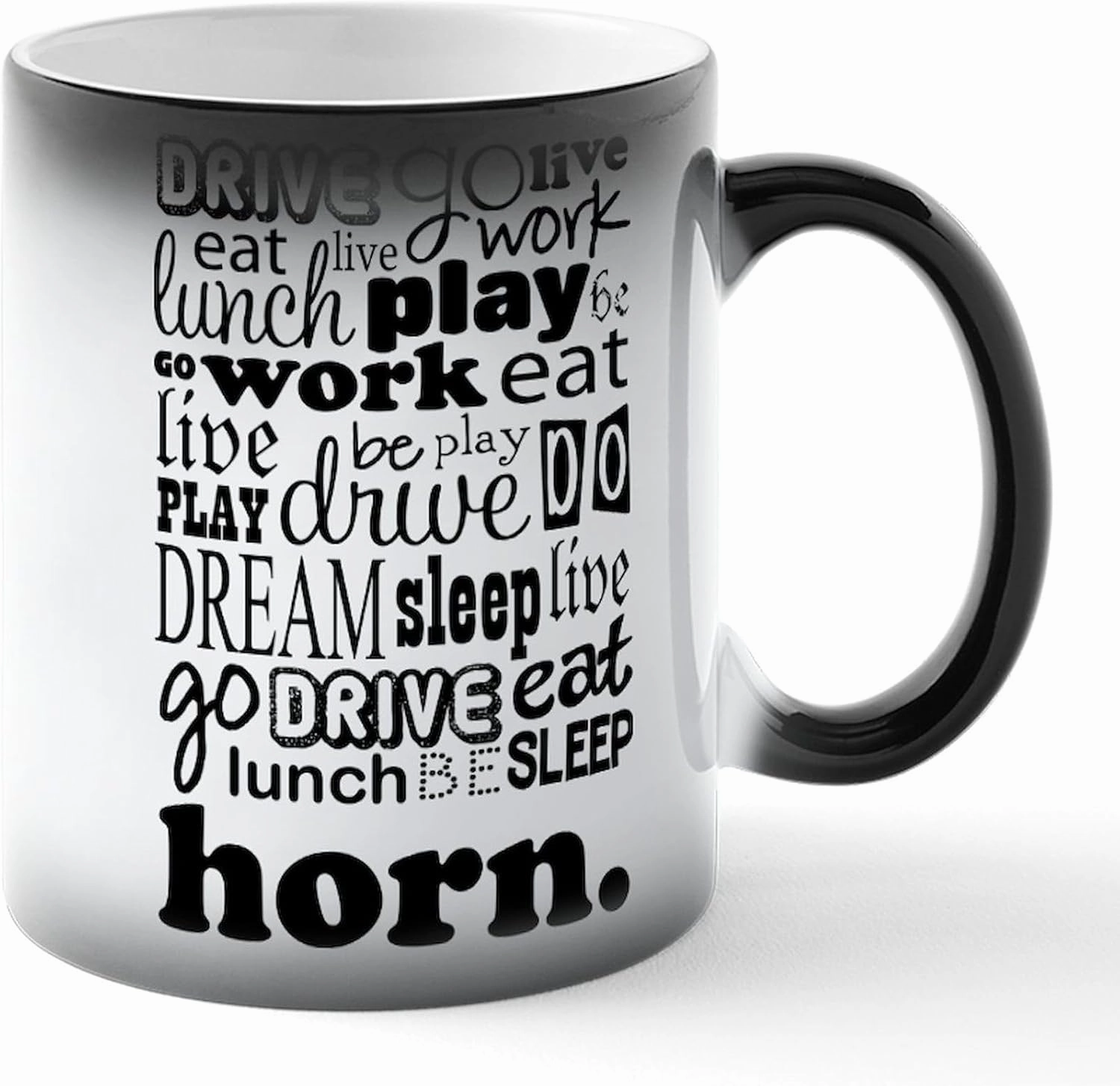 CafePress Horn Livegobe Black NOT Sigg Ceramic Magic Mug Coffee, Tea Cup 11 oz
