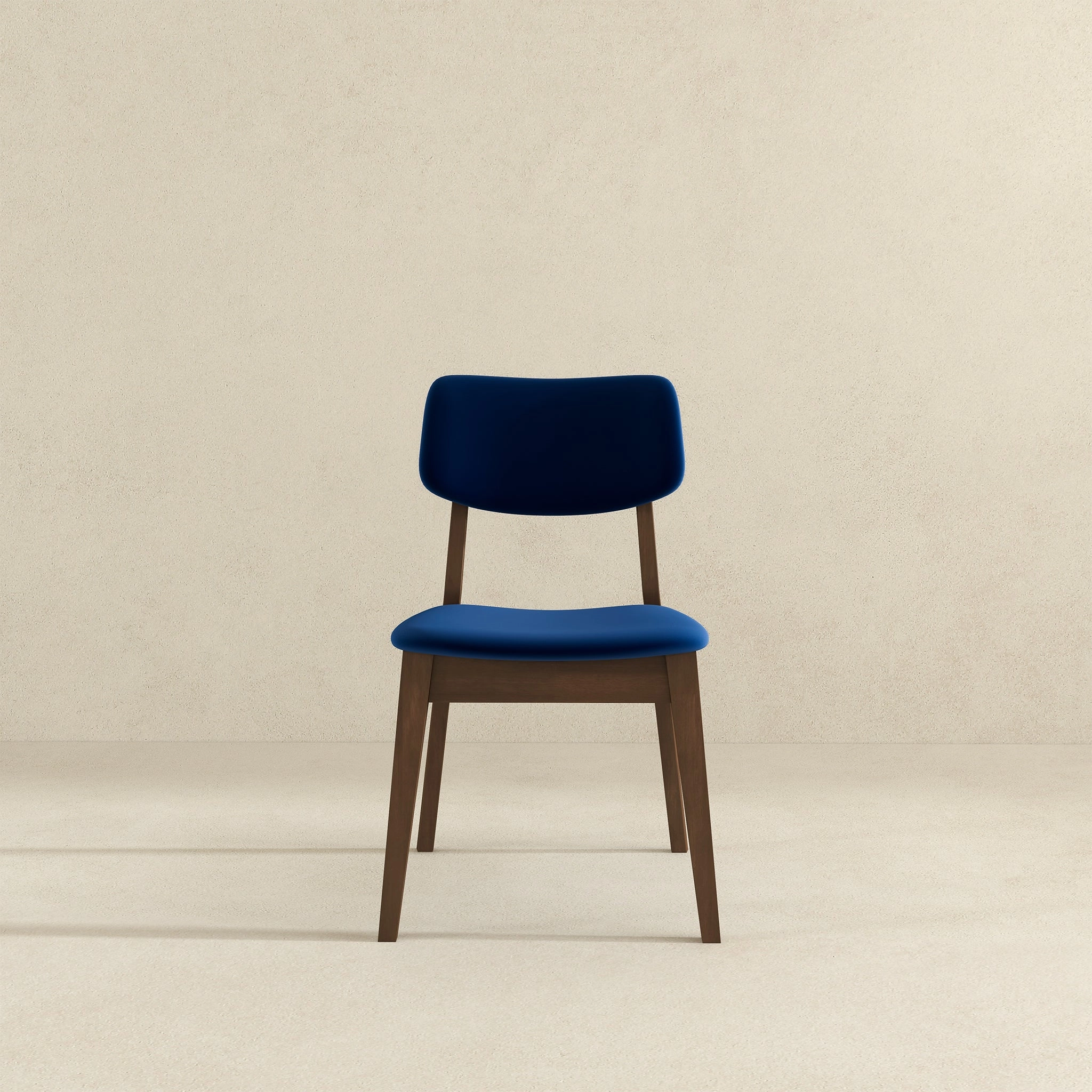 Carlos Blue Velvet Solid Back Side Chair (Set Of 2)