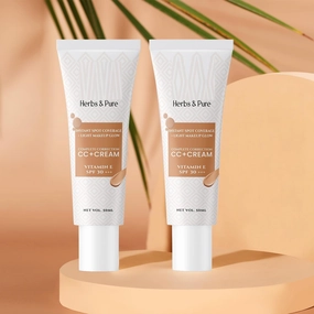 CC  Cream SPF30PA    with Vitamin E|Instant Spot Coverage, Light Makeup Glow|Tinted moisturizer|Lightweight| 50ml, Pack of 2