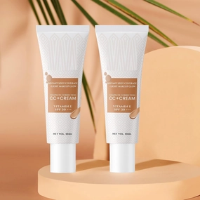 CC  Cream SPF30PA    with Vitamin E|Instant Spot Coverage, Light Makeup Glow|Tinted moisturizer|Lightweight| 50ml, Pack of 2 (Buy 2 Quantity Get 1 Quantity Free)