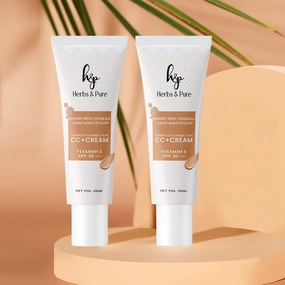 CC  Cream SPF30PA    with Vitamin E|Instant Spot Coverage, Light Makeup Glow|Tinted moisturizer|Lightweight| 50ml, Pack of 2 (Buy 2 Quantity Get 1 Quantity Free)