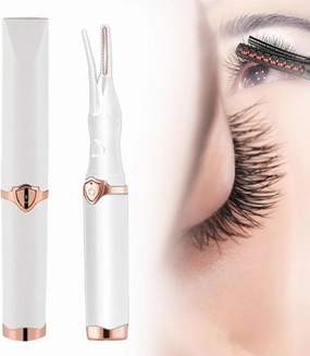 Certainly Eyelash Curler, Portable Heated Eyelash Curler for Women, Electric Eyelash Curler Heated, 3 Temperature Adjustments Electric Lash Curler, Mini USB Rechargeable Finalize Eyelash Tool (White)