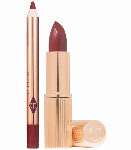 Charlotte Tilbury Mini Pillow Talk Medium Lipstick & Liner Set Travel Size