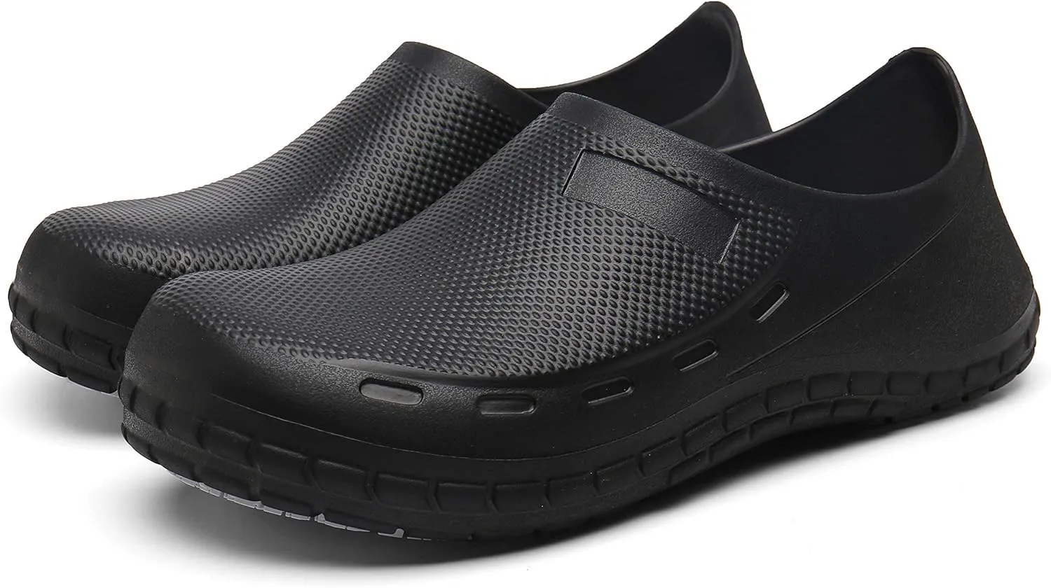 Chef Shoes for Men Zapatos para Cocina Hombres Non Slip Work Shoes Women Clogs Comfortable Nursing Nurse Croc Shoes for Food Service Unisex Indoor and Outdoor for Kitchen Office Seaside Black