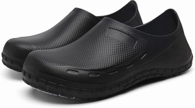 Chef Shoes for Men Zapatos para Cocina Hombres Non Slip Work Shoes Women Clogs Comfortable Nursing Nurse Croc Shoes for Food Service Unisex Indoor and Outdoor for Kitchen Office Seaside Black
