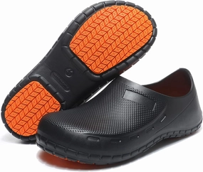 Chef Shoes for Men Zapatos para Cocina Hombres Non Slip Work Shoes Women Clogs Comfortable Nursing Nurse Croc Shoes for Food Service Unisex Indoor and Outdoor for Kitchen Office Seaside Black