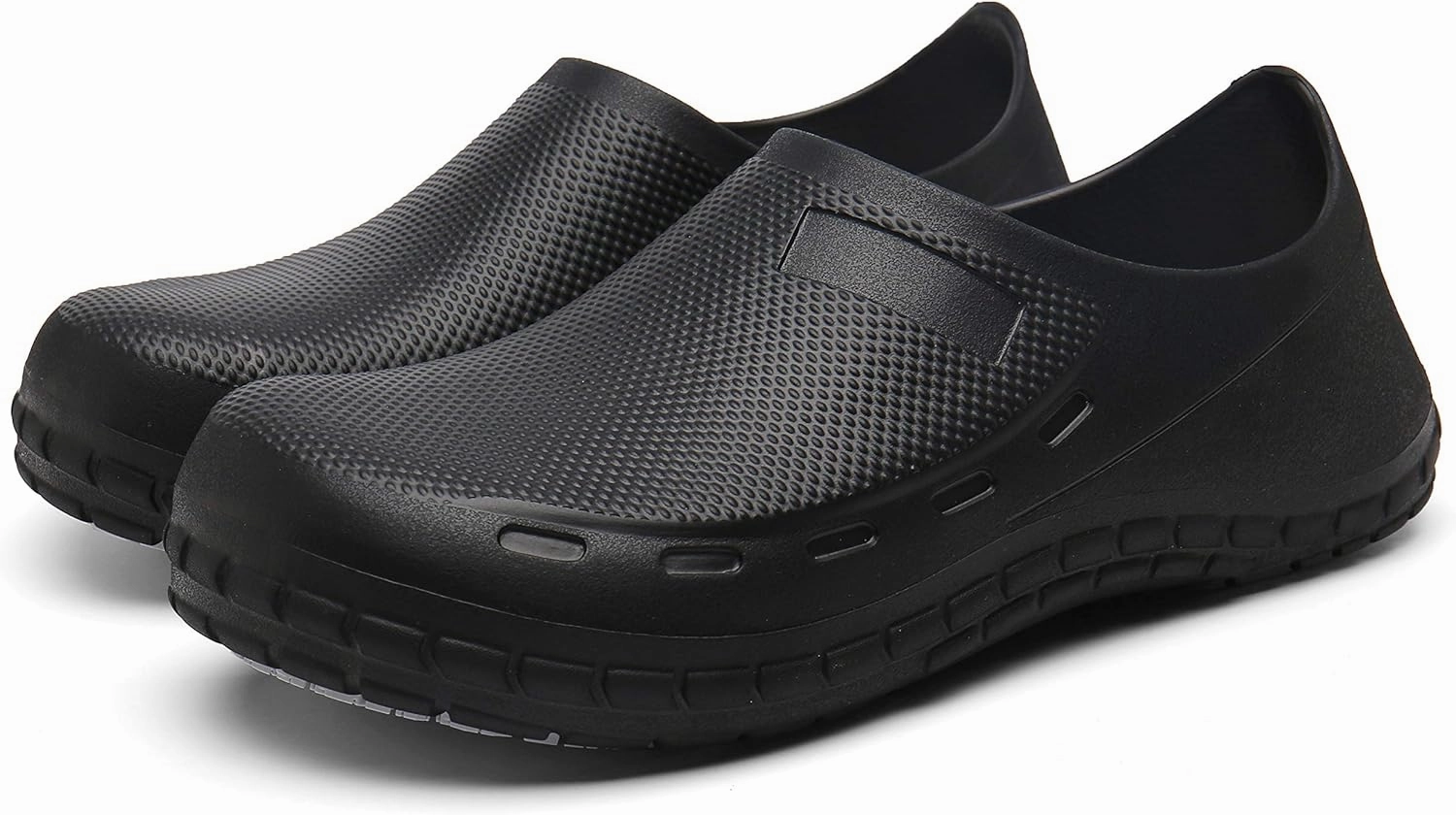 Chef Shoes for Men Zapatos para Cocina Hombres Non Slip Work Shoes Women Clogs Comfortable Nursing Nurse Croc Shoes for Food Service Unisex Indoor and Outdoor for Kitchen Office Seaside Black