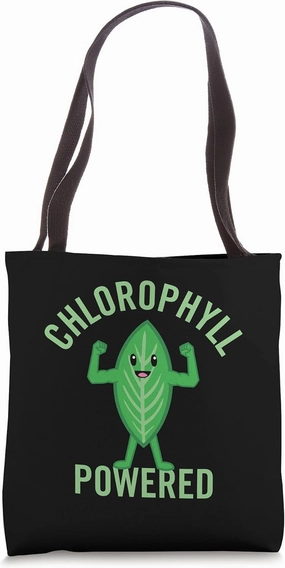 Chlorophyll Powered Vegan Bodybuilder Green Health Tote Bag