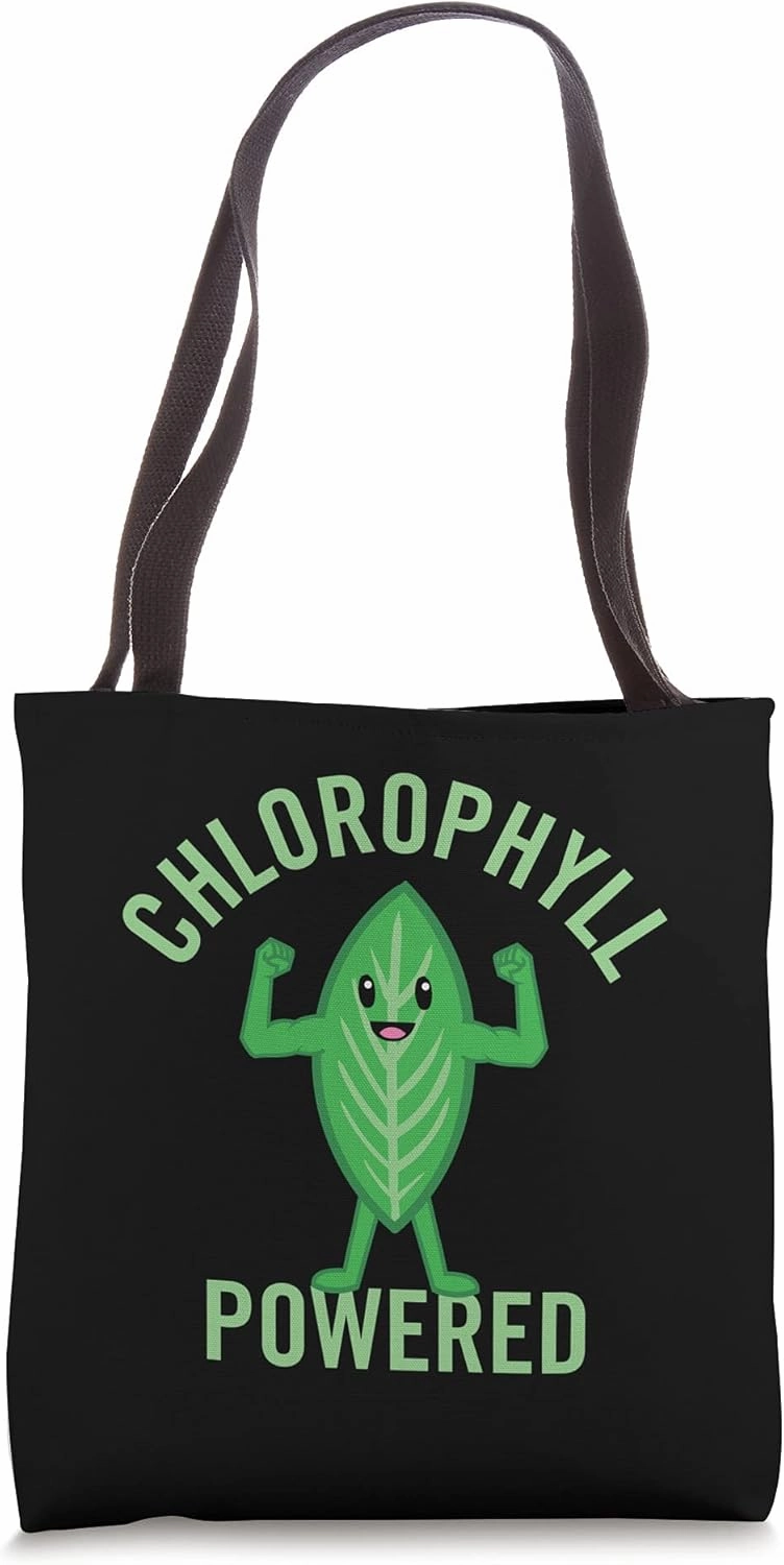 Chlorophyll Powered Vegan Bodybuilder Green Health Tote Bag