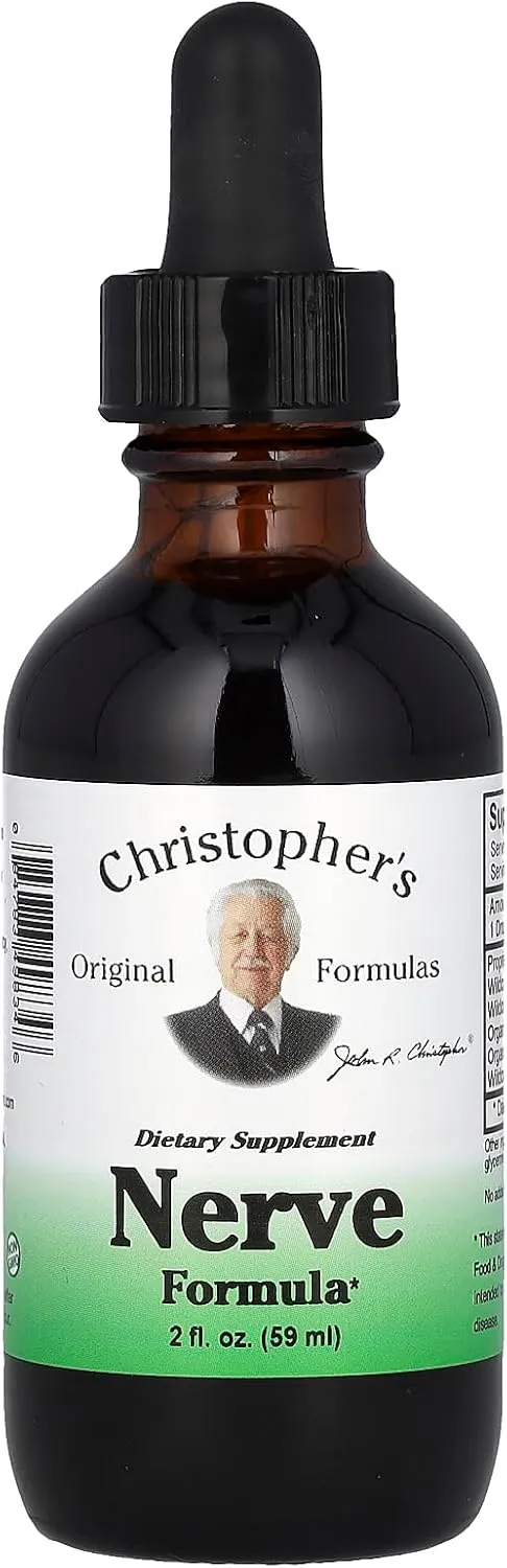 Christopher's Original Formulas Nerve Formula, Natural Herbal Supplement, 2 oz