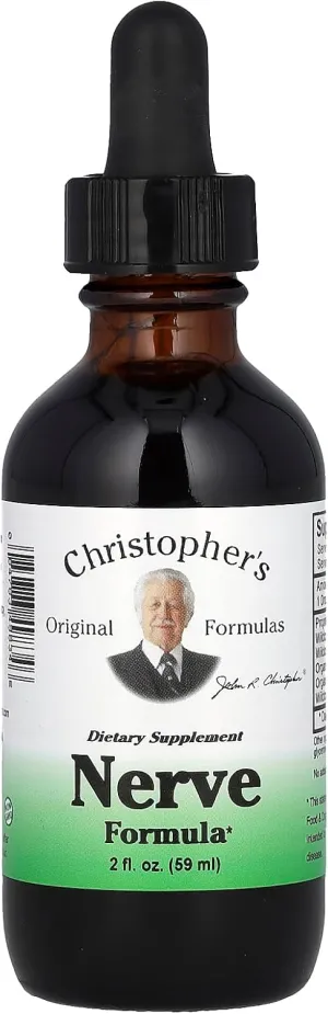 Christopher's Original Formulas Nerve Formula, Natural Herbal Supplement, 2 oz