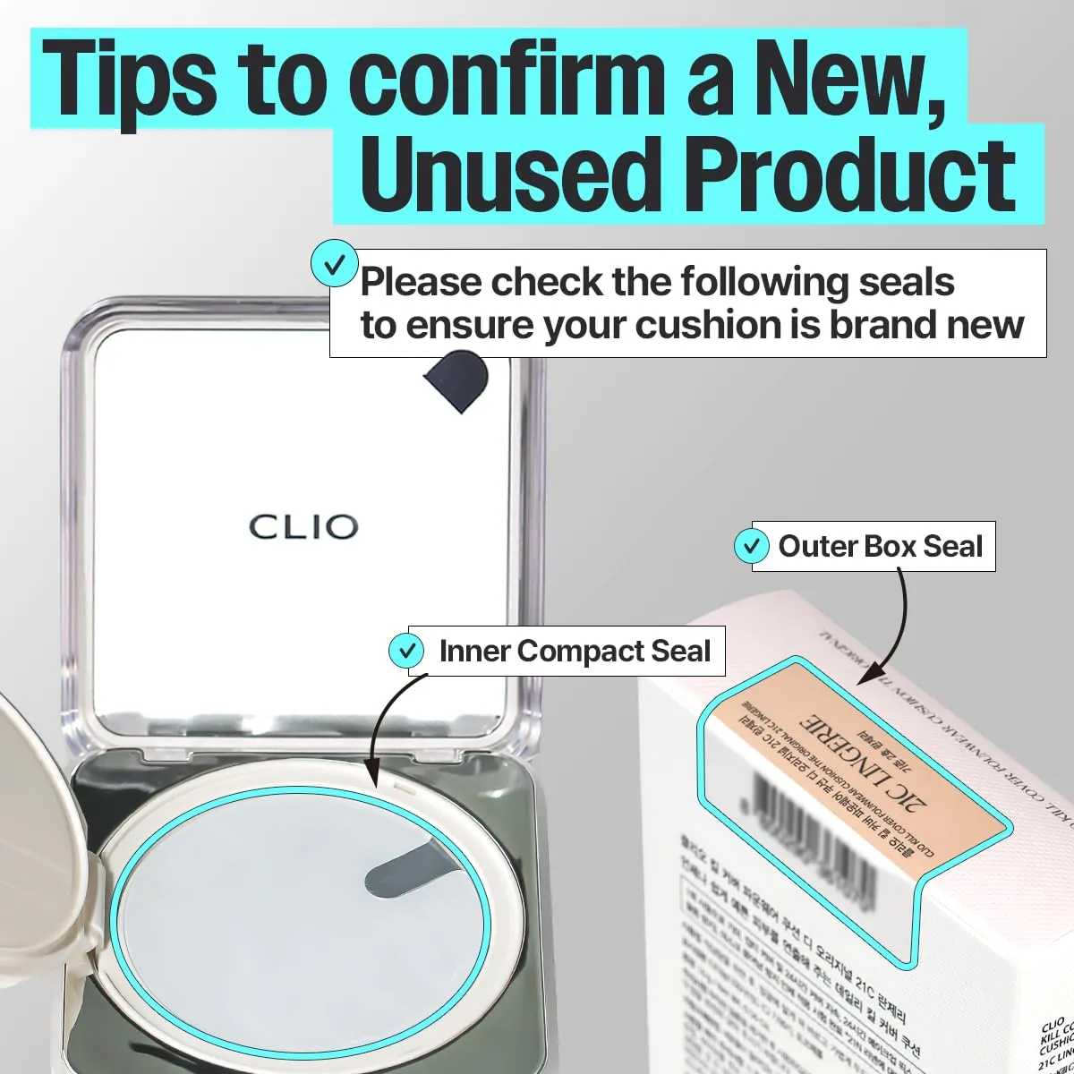 CLIO Kill Cover Founwear Cushion The Original – Korean Makeup, Full High Coverage, Airy Satin Finish, Skin Fit, 32W ALMOND