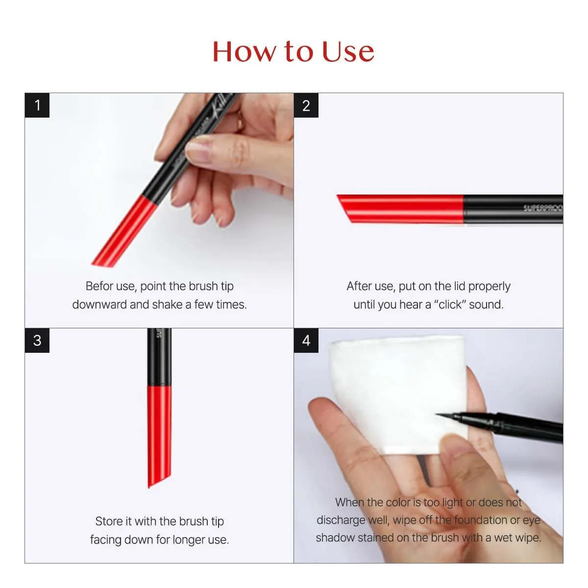 CLIO Waterproof Pen Liquid Eye Liner, Precision Tip, Long Lasting, Smudge-Resistant, High-Intensity Color (001 BLACK (NEW))