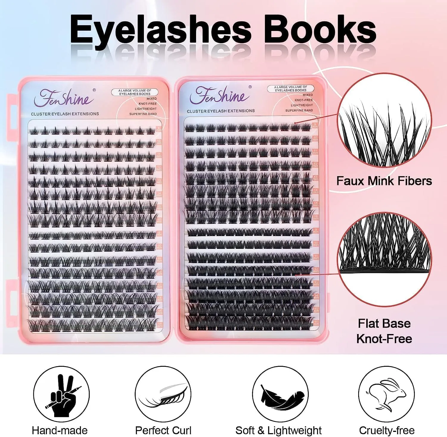 Cluster Eyelash Extension Kit, Extra Large Capacity Set, DIY Individual Lash Extension at Home…