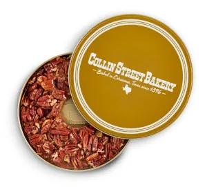 Collin Street Bakery Apricot Pecan Cake in Collectible Gift Tin - 113 Regular Size 7” Cake with Pecans, Apricots, & Honey