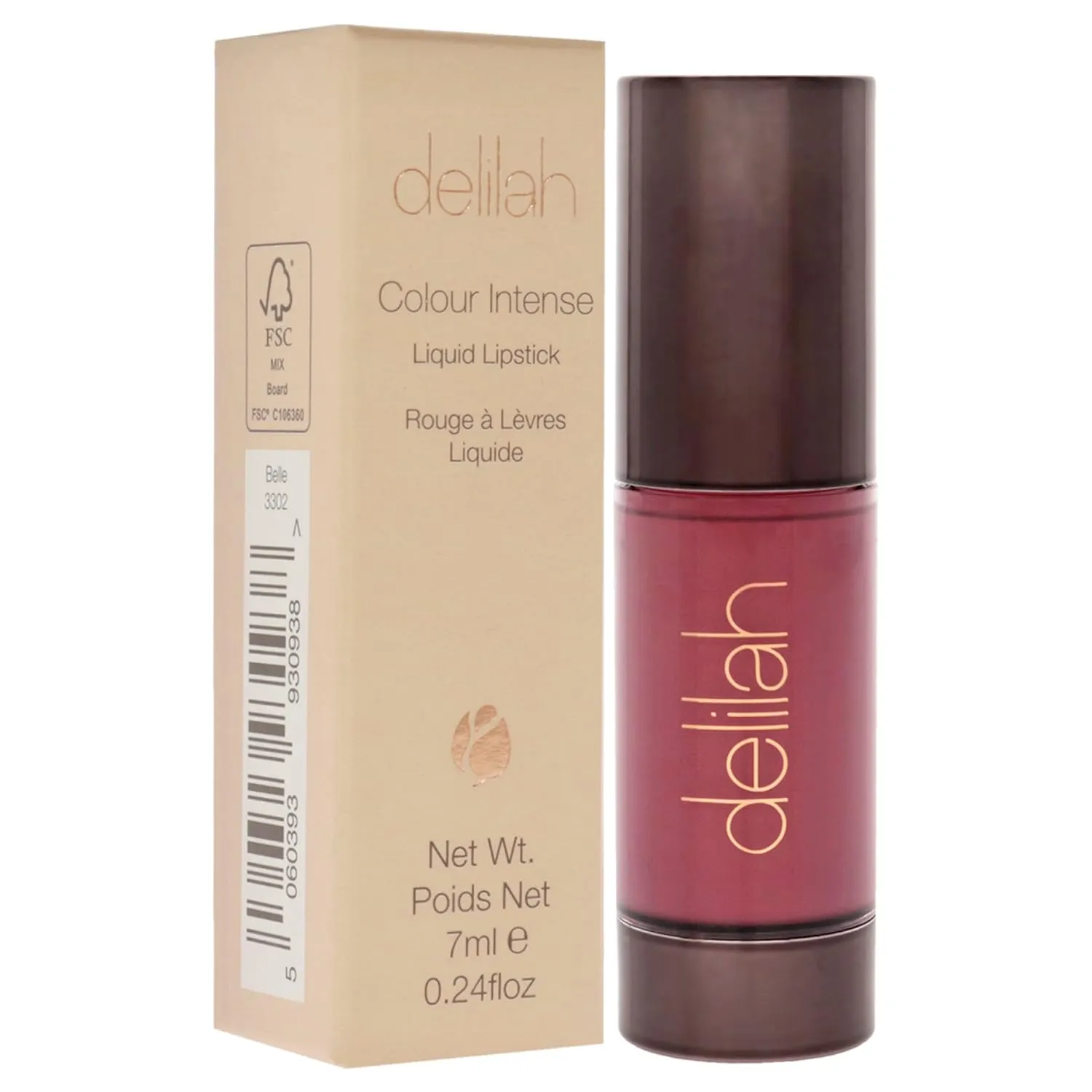 Colour Intense Liquid Lipstick - Belle - Longwear, Lightweight, Full Coverage, Highly Pigmented Makeup Lipstick For Women - Matte Finish - Paraben Free - 7 ml / 0.24 Oz