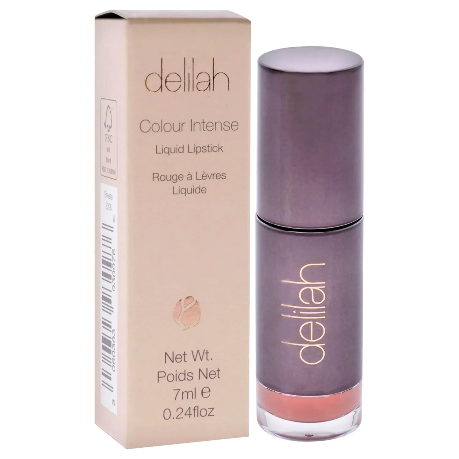 Colour Intense Liquid Lipstick - Breeze - Longwear, Lightweight, Full Coverage, Highly Pigmented Makeup Lipstick For Women - Matte Finish - Paraben Free - 7 ml / 0.24 Oz