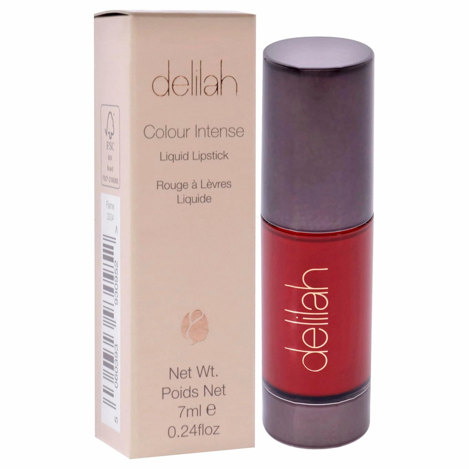 Colour Intense Liquid Lipstick - Flame - Longwear, Lightweight, Full Coverage, Highly Pigmented Makeup Lipstick For Women - Matte Finish - Paraben Free - 7 ml / 0.24 Oz
