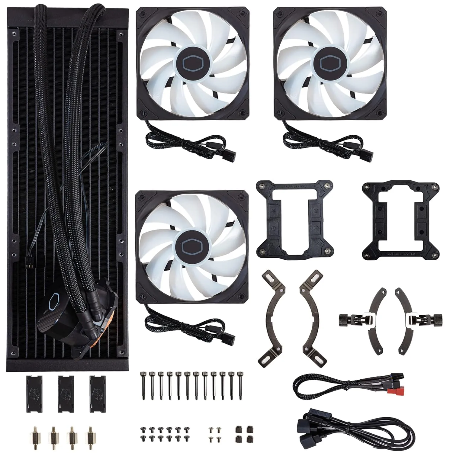 Cooler Master MasterLiquid 360L Core ARGB CPU Liquid Cooler - Dual Chamber Gen S Pump, Superior Radiator and 120 mm ARGB Fans, LGA 1700 and AM5 Brackets - Black
