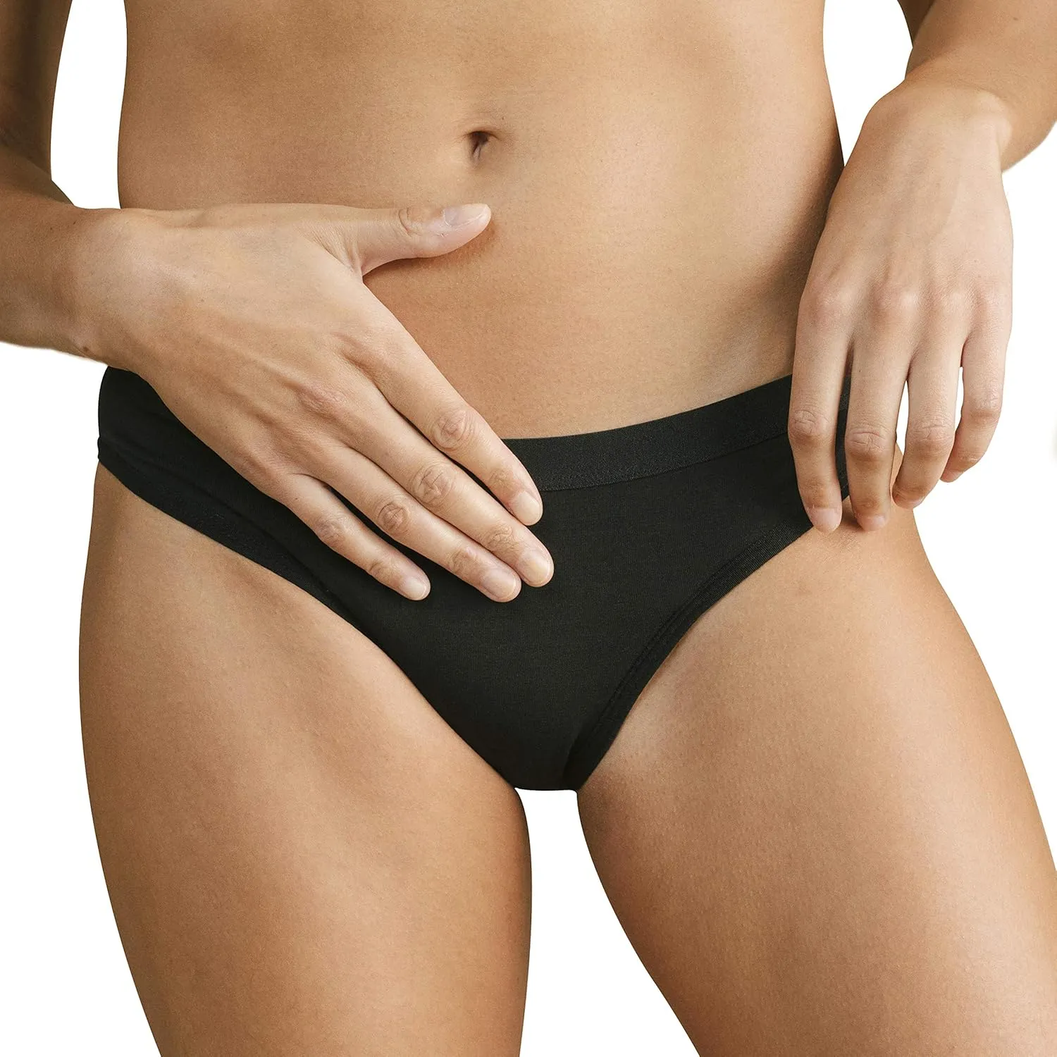 Cora Period Underwear for Women | Powerfully Absorbent Leak Proof Menstrual Panties | Breathable Cotton | Black