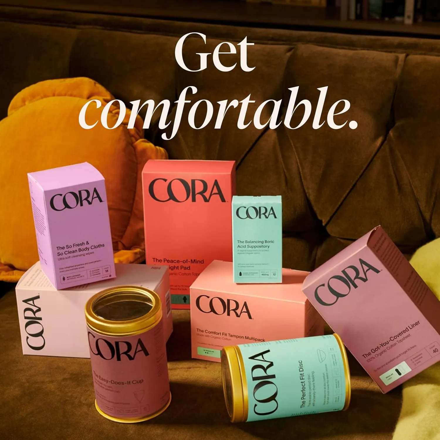 Cora Period Underwear for Women | Powerfully Absorbent Leak Proof Menstrual Panties | Breathable Cotton | Black