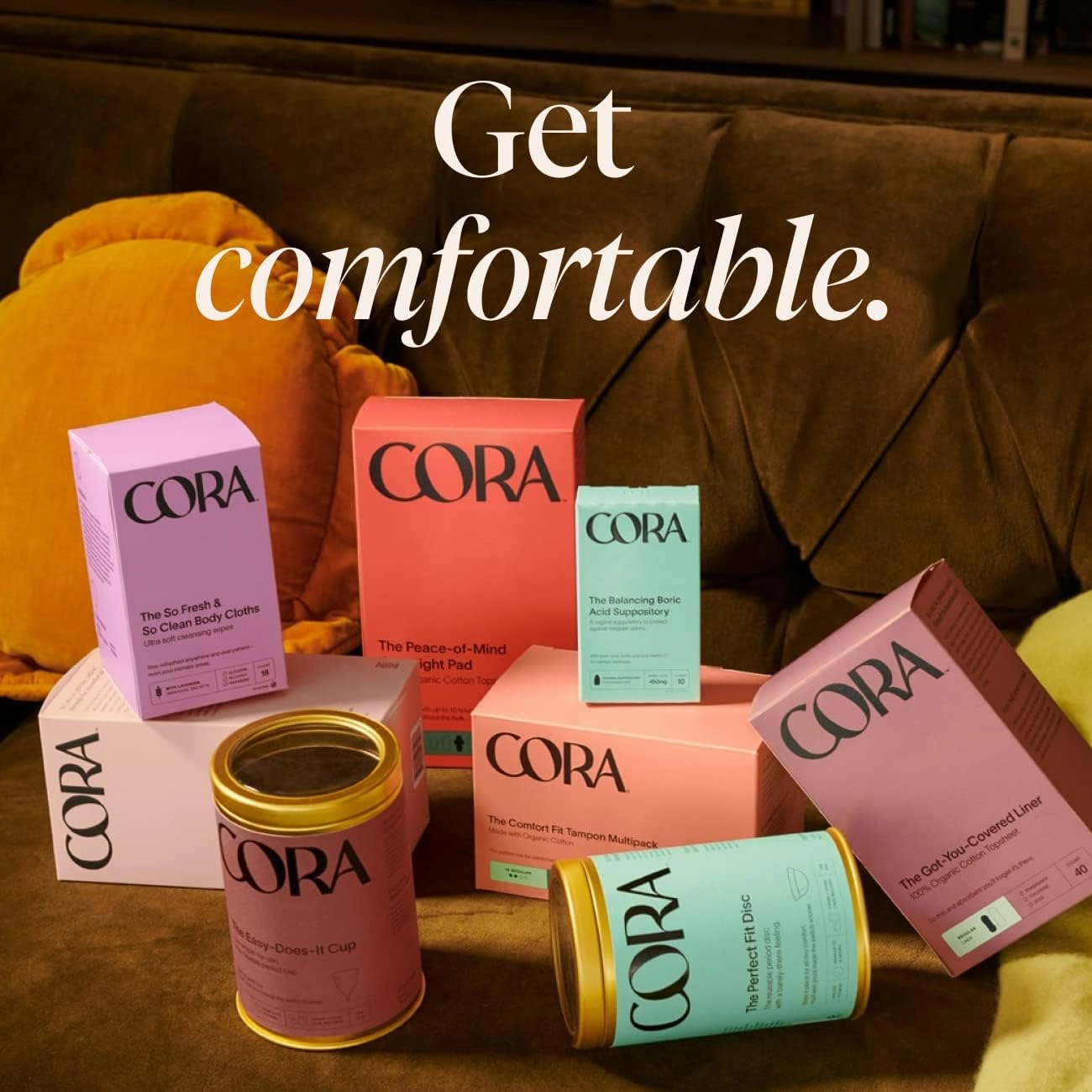 Cora Period Underwear for Women | Powerfully Absorbent Leak Proof Menstrual Panties | Breathable Cotton | Black