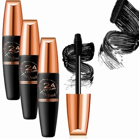 Cordialk Waterproof Silk Fibre Thick Lengthening Mascara, 2025 Upgraded 4d Silk Fiber Lash Mascara, Waterproof Long Lasting Liquid Lash Extensions For Women (3 Sets, One)
