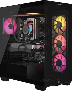Corsair Vengeance i7500 Gaming PC – Liquid Cooled Intel Core i7-14700KF CPU – NVIDIA GeForce RTX 4070Ti Super GPU – 32GB Vengeance RGB DDR5 Memory – 1TB M.2 SSD – Black