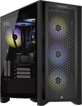 Corsair Vengeance a7400 Series Gaming PC – Liquid Cooled AMD Ryzen 7 9700X CPU – NVIDIA GeForce RTX 4070 Super GPU – 32GB Vengeance RGB DDR5 Memory – 1TB M.2 SSD – Black