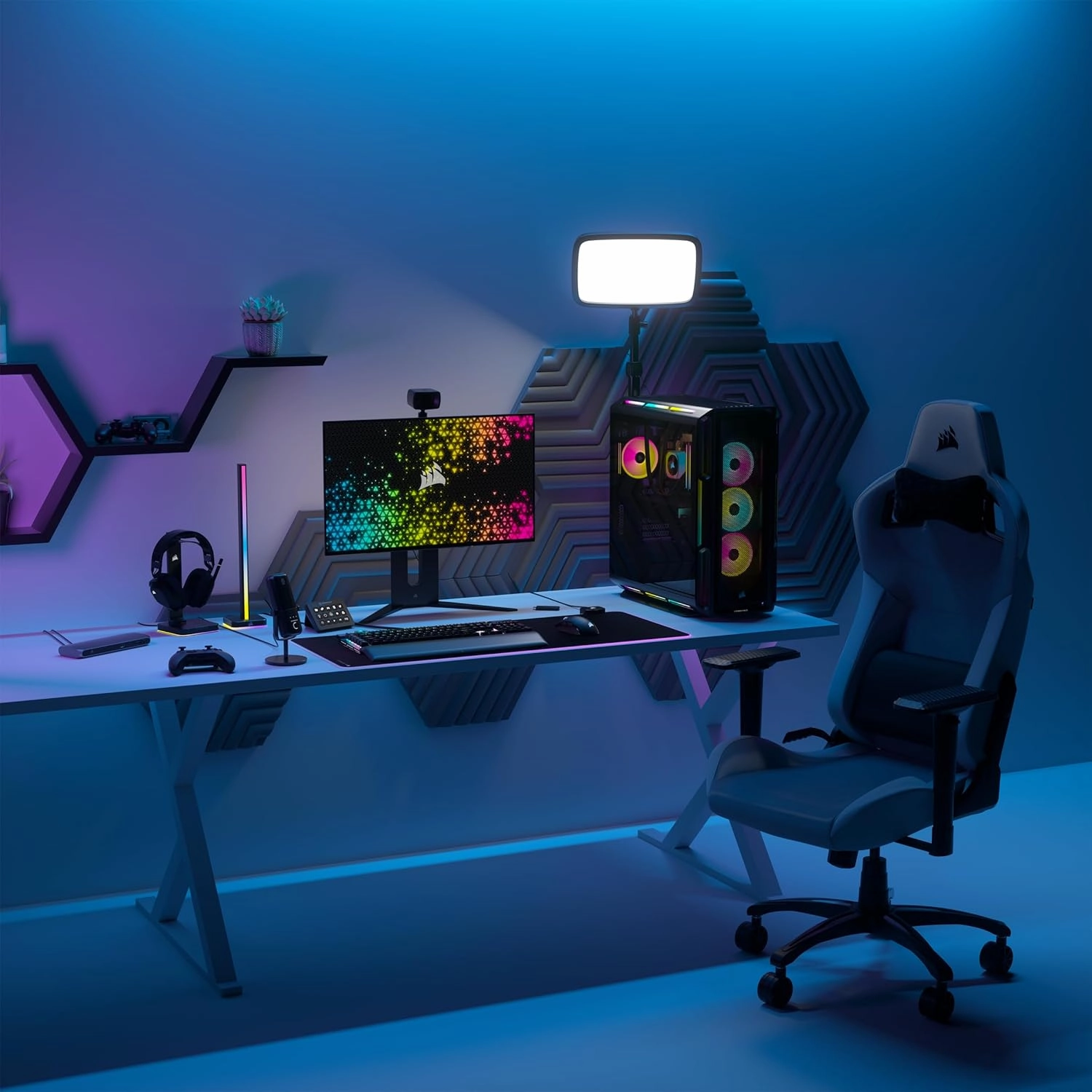 Corsair Vengeance a8200 Gaming PC – Liquid Cooled AMD Ryzen 9 9900X CPU – NVIDIA GeForce RTX 5080 GPU – 64GB Dominator Platinum RGB DDR5 Memory – 2 2TB M.2 SSD – Black