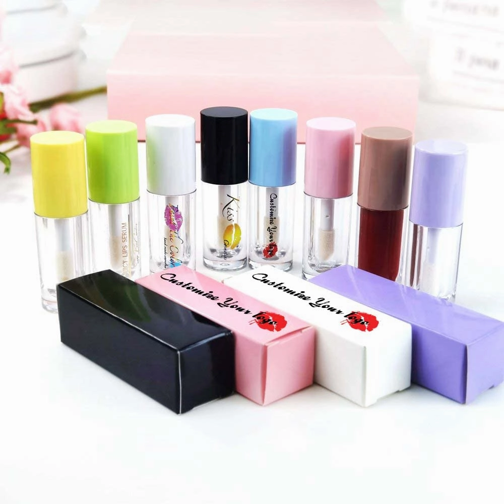 COSIDEA Customized logo 50 PCS Empty Black Lip Gloss Boxes Cosmetic Perfume/Mascara Box Packaging for Small Business Wholesale, small Kraft Paper Box