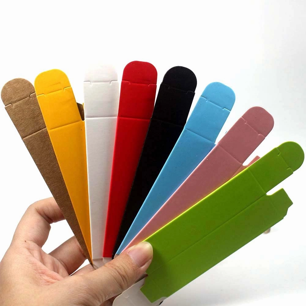 COSIDEA Customized logo 50 PCS Empty Black Lip Gloss Boxes Cosmetic Perfume/Mascara Box Packaging for Small Business Wholesale, small Kraft Paper Box