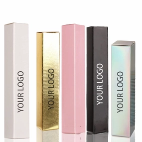 COSIDEA Customized logo 50 PCS Empty Black Lip Gloss Boxes Cosmetic Perfume/Mascara Box Packaging for Small Business Wholesale, small Kraft Paper Box