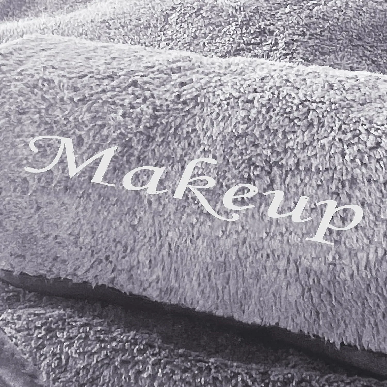 Cosy Family 10 Pack Makeup Remover Wash Cloths - Soft Microfiber Fingertip Facial Cleansing Cloths for Hand and Make Up, 12 x 12 in, Grey
