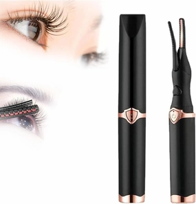 Couturesh Electric Eyelash Curler, Heated Eyelash Curler for Quick Heating Curling, USB Rechargeable Electric Lash Curler, Eyelash Natural Curling 24h Long Lasting for Women Makeup Tools (Black)