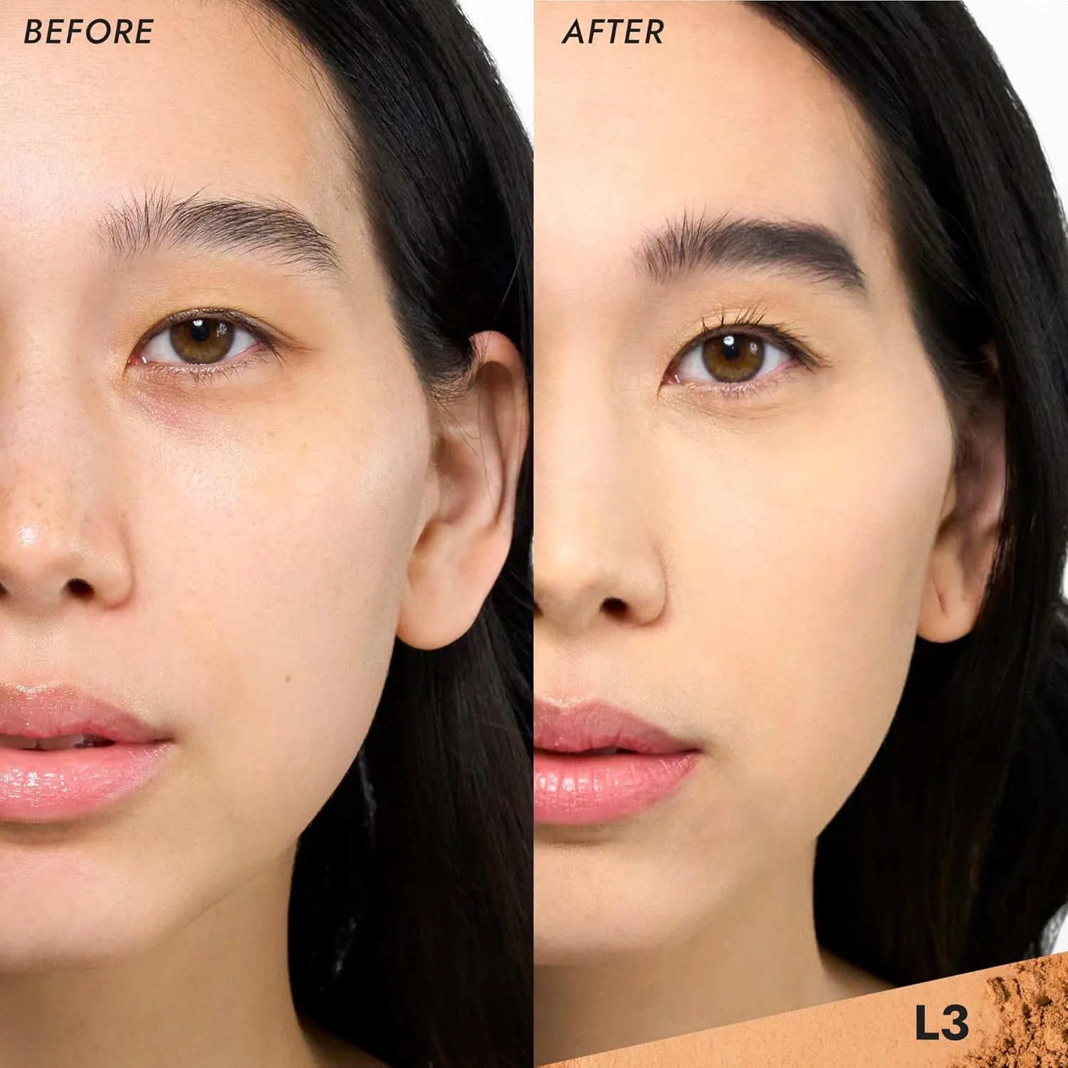 COVER FX Pressed Mineral Foundation - Shade L3 - Weightless Powder Foundation - Buildable Light to Full Coverage - Matte Finish - All Skin Types