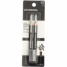 CoverGirl Professional Brow & Eye Makers Brow Shaper & Eyeliner, Midnight Black 500, .06 oz (Pack of 10)