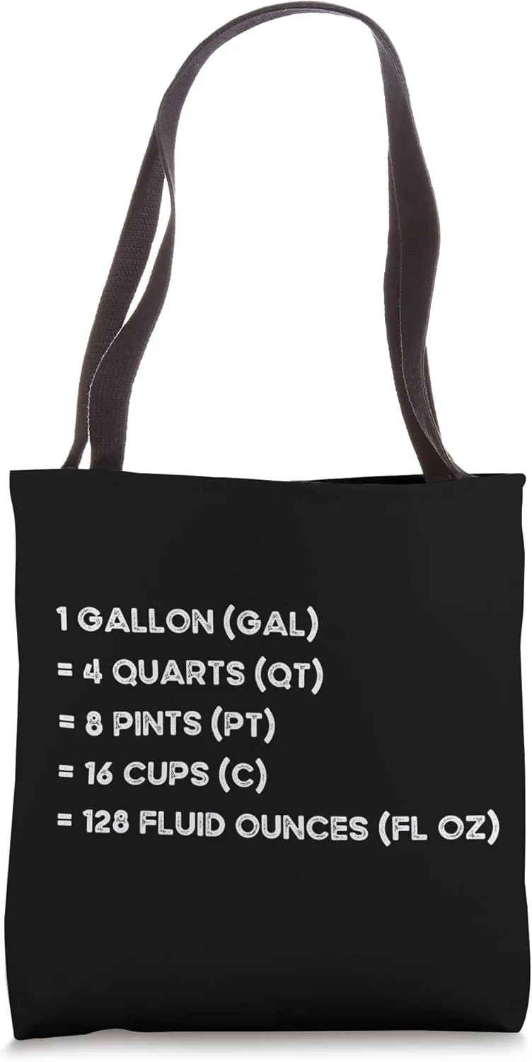 Customary Units of Liquid Volumes Tote Bag