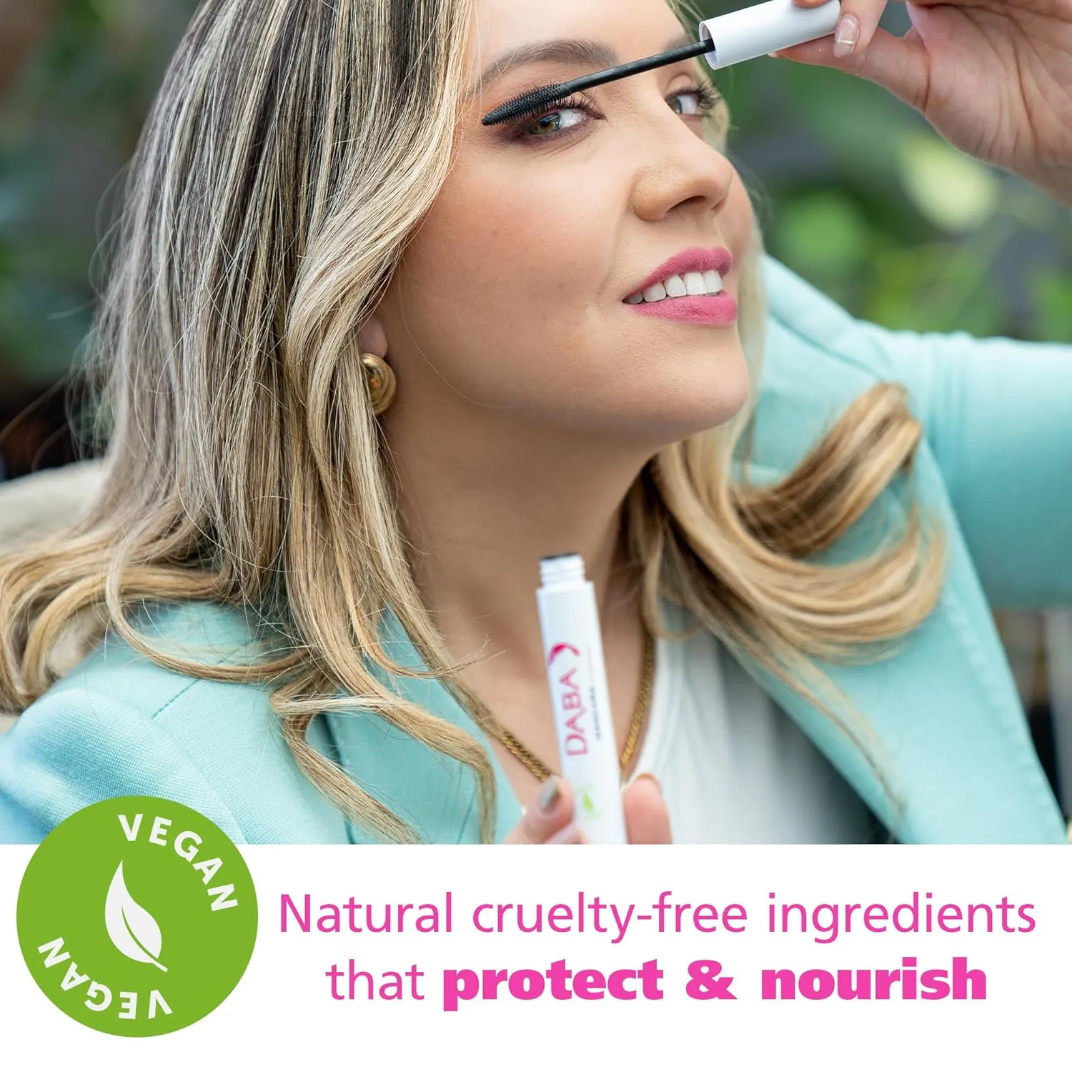 DABALASH Daba Duo Gentle Vegan Mascara Twin Pack with Nourishing Jojoba Esters – Cruelty-Free Formula Naturally Promotes Longer, More Voluminous & Defined Lashes – Two 0.3 oz Mascaras, Very Black