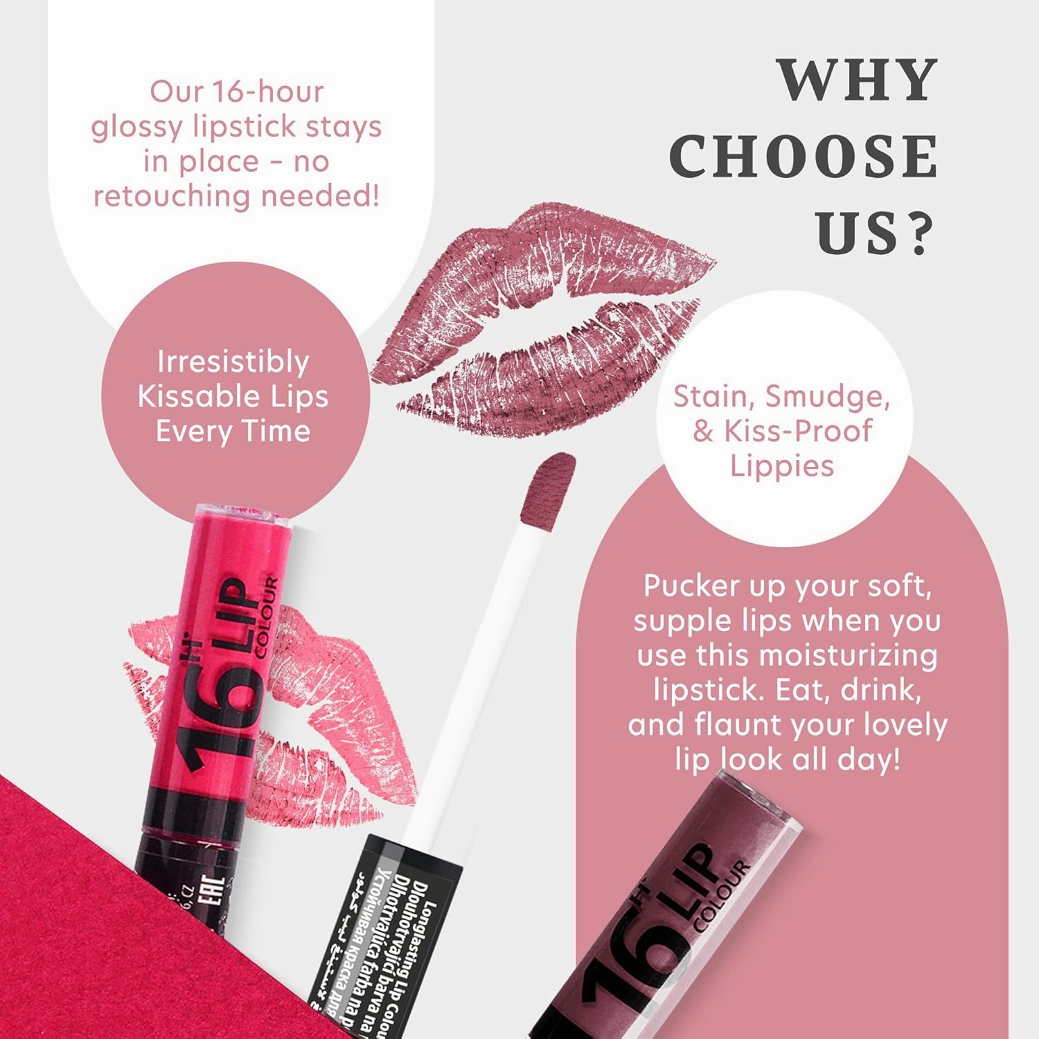 Dermacol - 16-Hour Lip Colour, Highly Pigmented Glossy Lip Stain, Two-Phase Lip Plumper Gloss, Kissproof Lip Makeup Products with Matte and Glitter Finish, No.12 Brown-Purple Lip Gloss, 7.1 mL