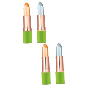 Didiseaon 4pcs Color Changing Lip Gloss Temperature Responsive Lipstick for Women Moisturizing Nude Kiss Shades for Any Occasion