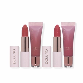 Doll 10 Quench & Restore Lip Smoothie Collection – 4 Piece Nourishing Superfood Color Coordinating Lipstick & Gloss Kit