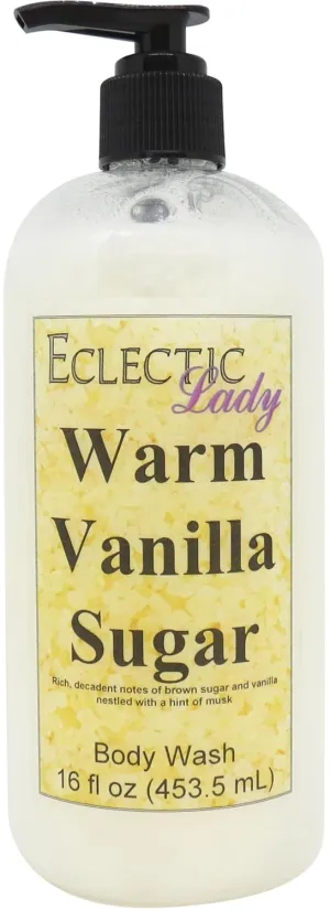Eclectic Lady Liquid Pearl Body Wash - Warm Vanilla Sugar Scent 3-in-1 Use For Bubble Bath, Hand Soap & Body Wash, Phthalate-Free Warm Vanilla Sugar Fragrance, Handcrafted in USA (16 oz)