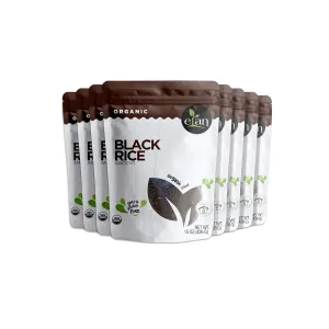 Elan Organic Ancient Black Rice, Non-GMO, Gluten-Free, Vegan, Kosher, Source of Antioxidants, Ancient Grains, High in Fiber, 8 Pack, 120 Oz